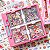Caixa Rosa com 800 Adesivos em Cartela + Pinça - Imagem 1