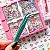 Caixa Rosa com 800 Adesivos em Cartela + Pinça - Imagem 6