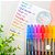 Kit Caneta Gel Neon Color com Glitter 12 Cores - Imagem 2