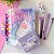 Kit Gatinho Papelaria com Caderno de Disco Pelúcia A5 - 12 Itens - Imagem 2