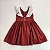 Vestido Vitória Vermelho Marsala com Babados - Imagem 2