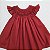 VESTIDO CASINHA DE ABELHA VERMELHO BORDADO VERMELHO - Imagem 4