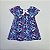 VESTIDO CAROL AZUL NEON BORBOLETAS - Imagem 1