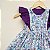 Vestido Vitória Paris com Babados Roxo - Imagem 1
