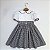 Vestido Vitória Xadrez preto e branco GL Boneca Branca - Imagem 2