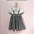 Vestido Vitória Xadrez preto e branco GL Boneca Branca - Imagem 3