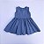 Vestido Vitória azul celeste cavado decote quadrado - Imagem 1