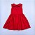 VESTIDO VITÓRIA VERMELHO GL BONECA C/ BORDADO BRANCO E CAVADO - Imagem 2
