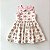 VESTIDO VITÓRIA BRANCO FLORIDO MEIA GL BONECA  CAVADO E CORAÇÃO NAS COSTA - Imagem 1