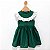 VESTIDO VITÓRIA VERDE MILITAR CAVADO E BABADO BRANCO NA PALA - Imagem 3