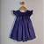 VESTIDO CASINHA DE ABELHA AZUL MARINHO BORDADO AZUL - Imagem 8