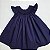 VESTIDO CASINHA DE ABELHA AZUL MARINHO BORDADO AZUL - Imagem 5