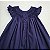 VESTIDO CASINHA DE ABELHA AZUL MARINHO BORDADO AZUL - Imagem 7