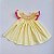 VESTIDO CASINHA DE ABELHA AMARELO COM RENDA ROSA - Imagem 1