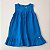 VESTIDO BABY CAVADO COM BABADO NA BARRA AZUL - Imagem 1