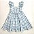 VESTIDO TRÊZ MARIAS LASTEX MC FRUFRU - AZUL XADREZ - Imagem 1