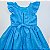VESTIDO DE LAISE COM RECORTE E BABADO E CINTO - AZUL - Imagem 5