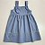VESTIDOS ESTHER LINHO - AZUL BEBÊ - ALÇA DE NÔ E ENTRE MEIOS NA SAIA - Imagem 1