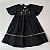 VESTIDOS LUANA LINHO MANGA CURTA BORDADO CORPINHO - PRETO - Imagem 1