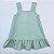 VESTIDO LARA VERDE CAVADO DECOTE QUADRADO E COM BABADOS - Imagem 1