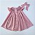 VESTIDO CASINHA DE ABELHA ROSE FECHADO COM PÉROLAS E LAÇO - Imagem 2