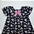 VESTIDO CAROL AZUL MARINHO E ESTAMPAS DE BONECAS E LAÇO ROSA - Imagem 5