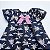 VESTIDO CAROL AZUL MARINHO E ESTAMPAS DE BONECAS E LAÇO ROSA - Imagem 2