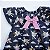 VESTIDO CAROL AZUL MARINHO E ESTAMPAS DE BONECAS E LAÇO ROSA - Imagem 3