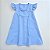 VESTIDO LARA AZUL BEBE PREGAS NA FRENTE E MANGA FRU-FRU - Imagem 1