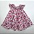VESTIDO CASINHA DE ABELHA ROSA E BRANCO COM FLORES - Imagem 1