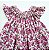 VESTIDO CASINHA DE ABELHA ROSA E BRANCO COM FLORES - Imagem 2