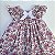 VESTIDO CASINHA DE ABELHA ROSA E BRANCO COM FLORES - Imagem 3