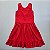 VESTIDO VITÓRIA VERMELHO CAVADO COM BABADO NA SAIA - Imagem 1