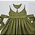 VESTIDO VITÓRIA VERDE OLIVA GL BRANCA BORDADA E CINTO - Imagem 3