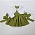 VESTIDO VITÓRIA VERDE OLIVA GL BRANCA BORDADA E CINTO - Imagem 4