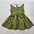 VESTIDO VITÓRIA VERDE OLIVA GL BRANCA BORDADA E CINTO - Imagem 2
