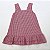 VESTIDO LARA XADREZ DE VERMELHO CAVADO BABADO DUPLO NA SAIA - Imagem 1