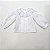 CAMISETE INFANTIL BRANCA GL FRANZIDA DE RENDA ML FOFA - Imagem 1
