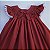 VESTIDO CASINHA DE ABELHA VERMELHO BORDADO BRANCO E RENDA NA MANGA BRANCA - Imagem 2
