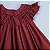 VESTIDO CASINHA DE ABELHA VERMELHO BORDADO BRANCO E RENDA NA MANGA BRANCA - Imagem 3