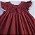 VESTIDO CASINHA DE ABELHA VERMELHO BORDADO BRANCO E RENDA NA MANGA BRANCA - Imagem 4
