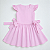 VESTIDO VITÓRIA ROSA BEBÊ COM DOIS LAÇOS LATERAIS - Imagem 1