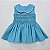 VESTIDO VT AZUL TIFFANY BORDADO CASINHA DE ABELHA - Imagem 1