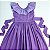 VESTIDO VITÓRIA ROXO RAJADO DC CAVADO NAS COSTA GL FRANZIDA E CINTO - Imagem 2