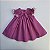 VESTIDO CASINHA DE ABELHA PINK COM RENDAS BRANCAS BORDADOS BRANCO - Imagem 1