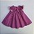 VESTIDO CASINHA DE ABELHA PINK COM RENDAS BRANCAS BORDADOS BRANCO - Imagem 1