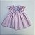 VESTIDO CASINHA DE ABELHA ROSA BEBE COM BORDADOS AZUL - Imagem 1
