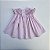VESTIDO CASINHA DE ABELHA ROSA BEBE COM BORDADOS AZUL - Imagem 2