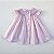 VESTIDO CASINHA DE ABELHA ROSA BEBE COM BORDADOS AZUL - Imagem 5