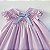 VESTIDO CASINHA DE ABELHA ROSA BEBE COM BORDADOS AZUL - Imagem 2